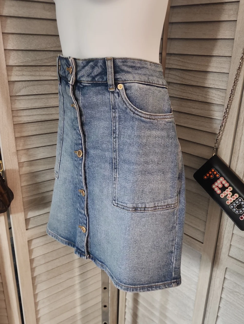 Michael Kors Brand Denim Skirt